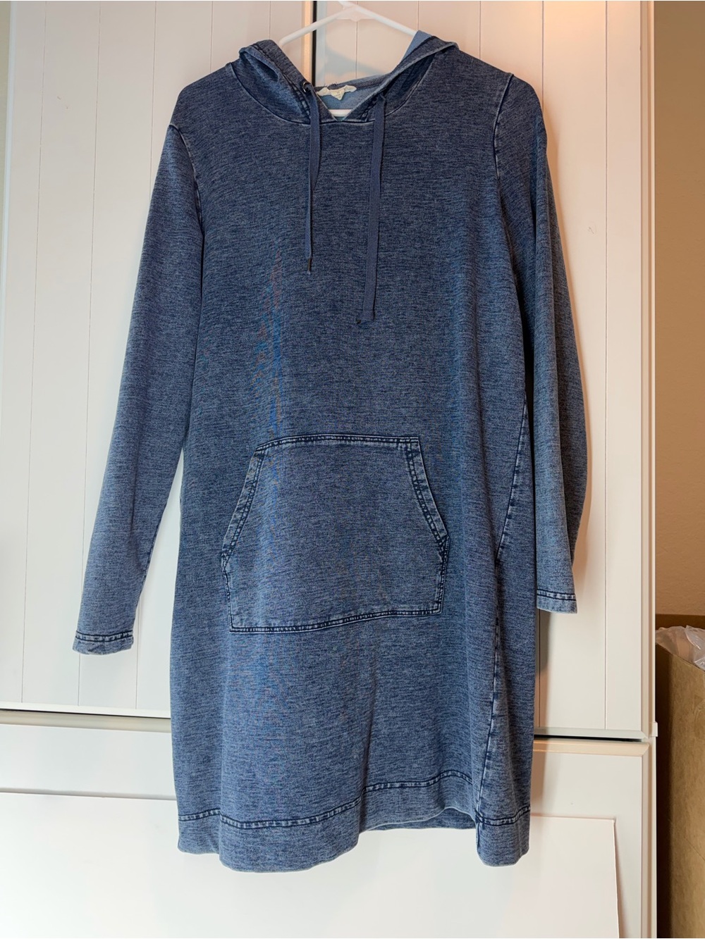 Jane And Delancy Knit Hooded T Shirt Shift Dress Comfortable Cruise Casual Sz M